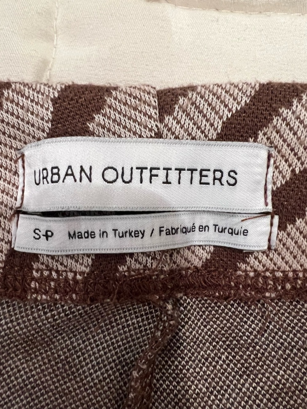 Urban Outfitters Bryn Pull-On Flare Pants | brown & cream | Size S | Like New - Picture 11 of 13